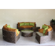 Inventive Design Natural Water Hyacinth Sofa Set for Living Room